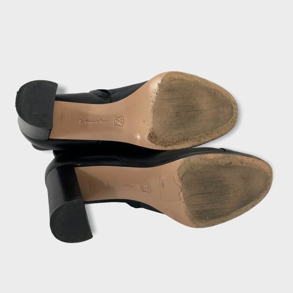 Gianvito Rossi Black Leather Patent Cap Toe Ankle Boots‎ - Picture 11 of 12